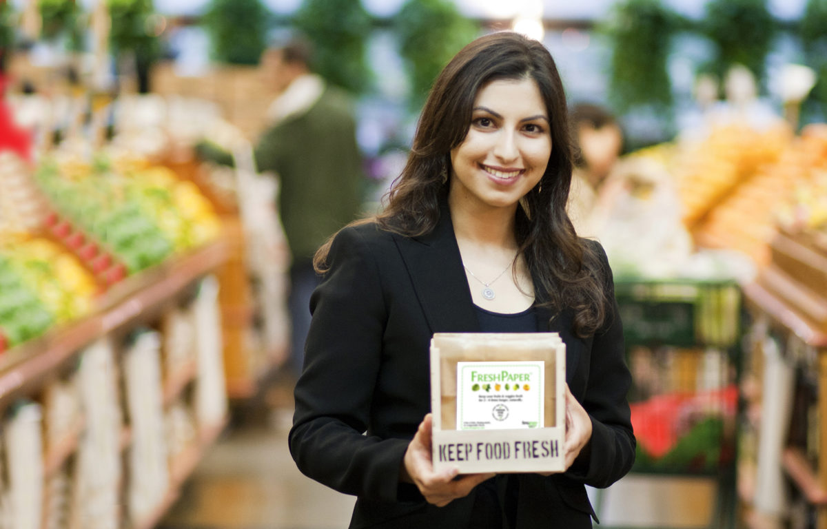 FreshPaper Inventor, Kavita Shukla (2002), has been invited to participate in the 2016 Nobel Prize Dialogues in Sweden. She will speak about “The Future of Food” and her work with FreshPaper.