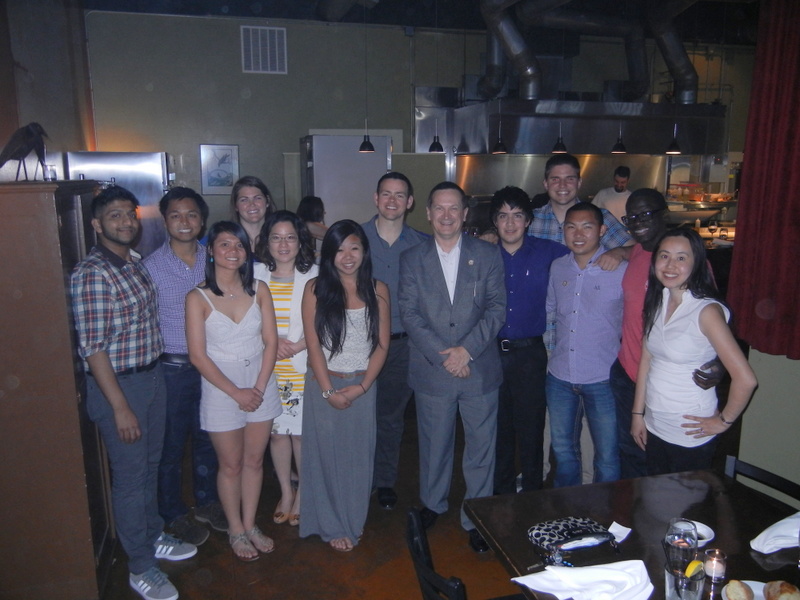 Mark Davis (President, CCSF) connected with Coke Scholars in Seattle over dinner on a recent visit out there.
