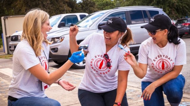 Kaitlyn Chana, Krystal Kappler, and Erin Muffoletto Baca at the 2016 Coke Scholars Service Summit