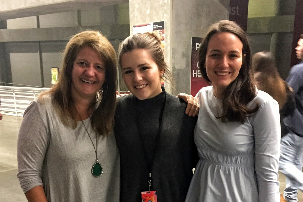 Carolyn Norton (CCSF) met up with Gracie Schram (2016) and Julia Durham (2010) at the Passion Conference in Atlanta...