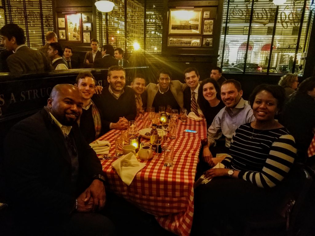 Alumni meet for dinner in Washington, DC.