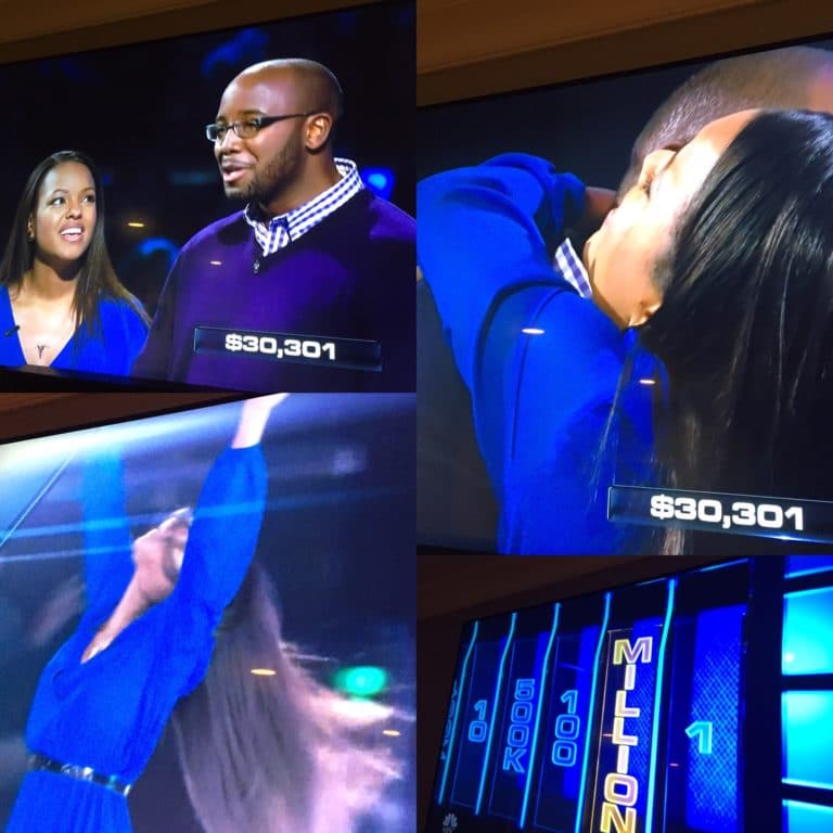 Erica Tuggle (2001) and her husband Nathan were on the NBC game show “The Wall” on January 31 and won a chunk of change! 