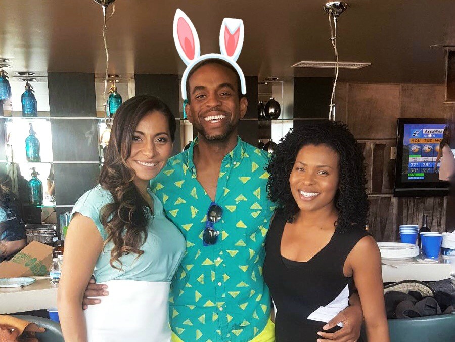 Johanna Sanchez (1999) ran into Albert Lawrence (2003 & bunny rabbit) and LaToya Franklyn (2003) at an event in Los Angeles.