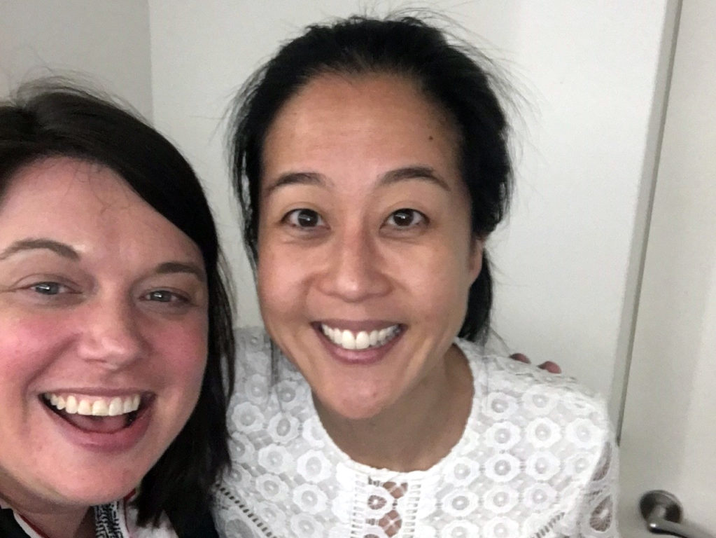 Julie Gehrki (1998) and Sue Suh (1992) spent some time together in New York City when Julie was visiting The Rockefeller Foundation, where Sue works.