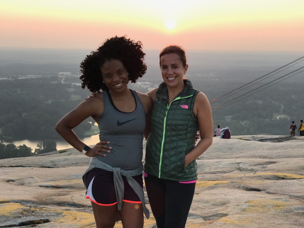Jalesa Lewis (2012) came by to see the CCSF staff, and then hiked Stone Mountain at sunrise with our EVP, Jane Hopkins.