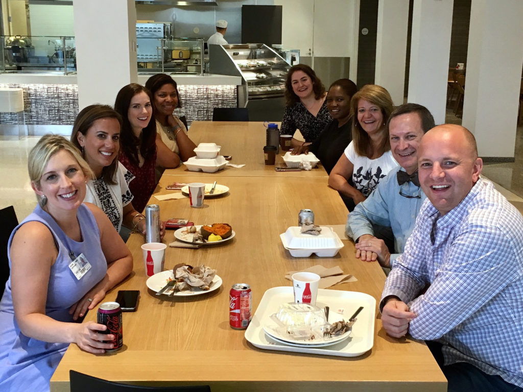 Jolene Loetscher (1997) and her husband Nate Burdine visited The Coca-Cola Company for lunch while they were in town for the 2017 Creativity Camp.