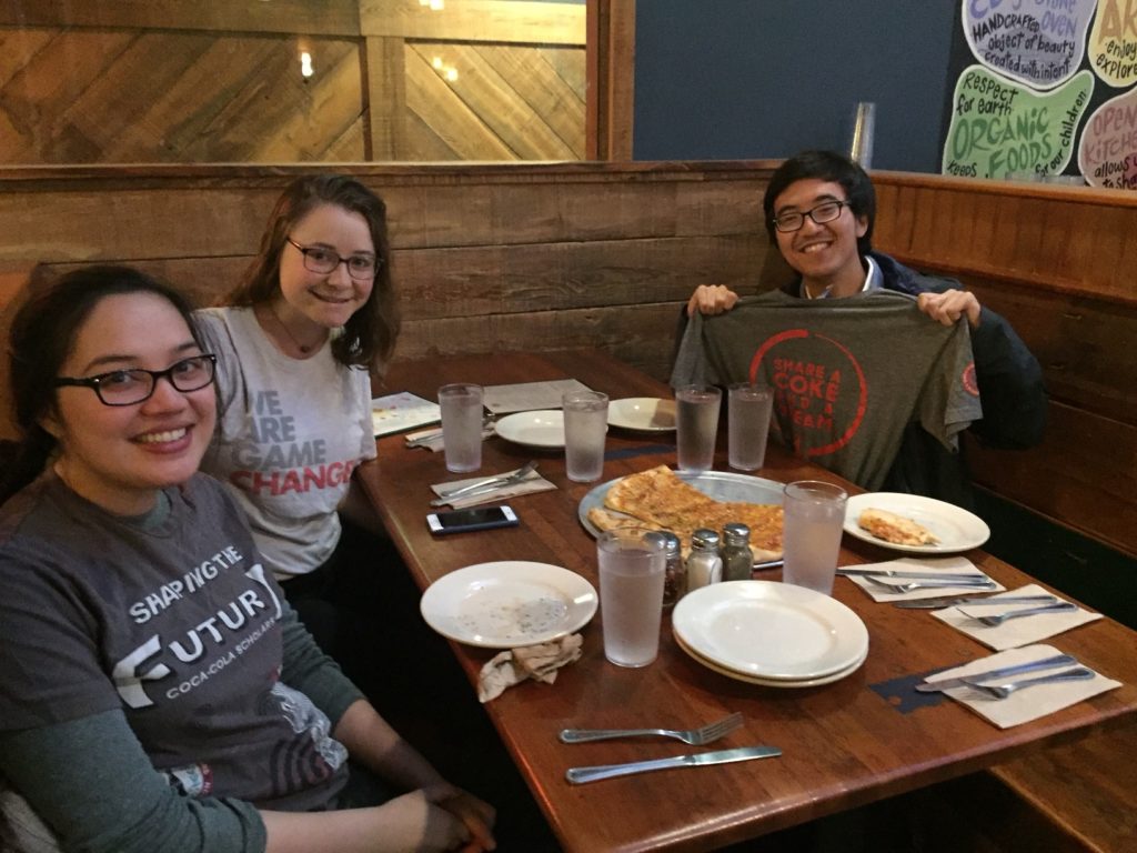 Slices for Scholars at Brown with Anna Delamerced (2012), Amador Delamerced (2014), Lauren Maunus (2015), Shanze Tahir (2015), and Alka Pai (2015).