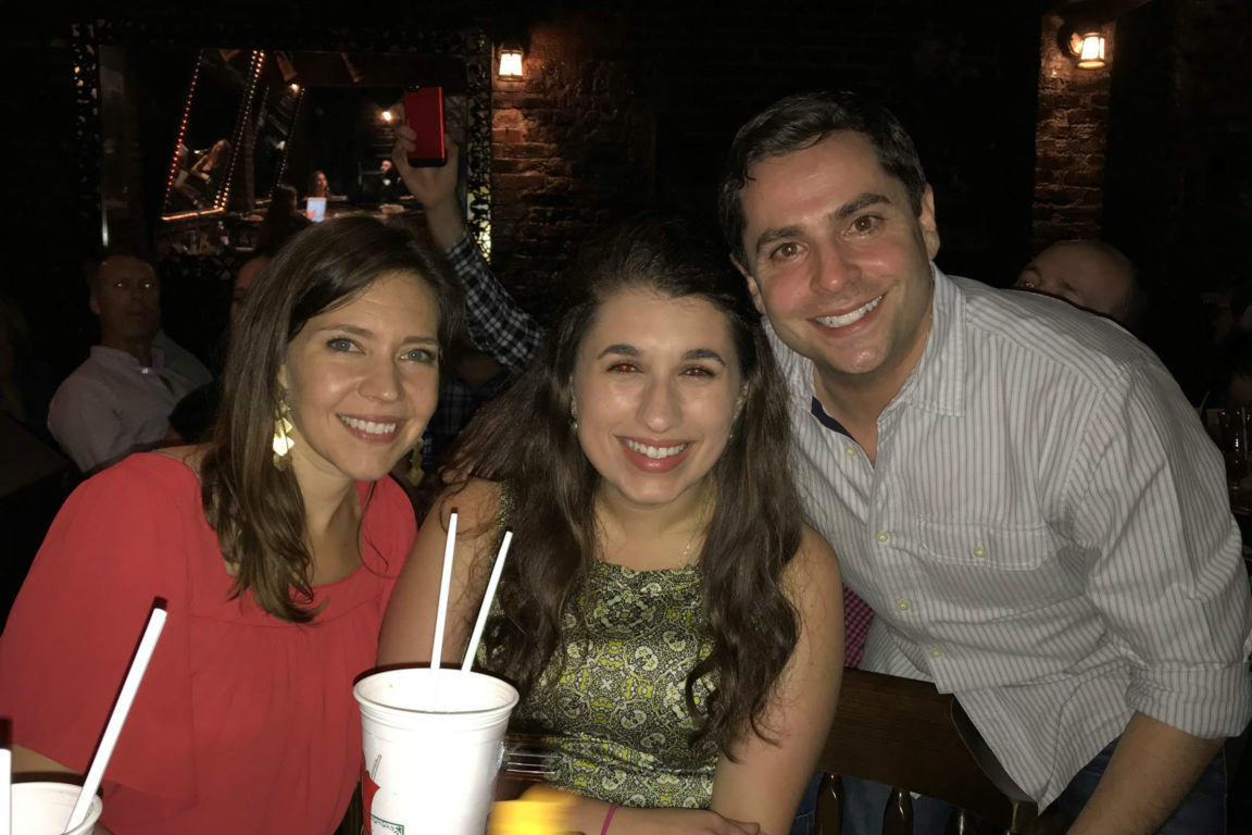 Amanda and Marc Eichenbaum (2000) ran into Katerina Glyptis (2010) at a bar in New Orleans over Memorial Day Weekend! They had just met each other at the Coke Scholars cookout at Marc’s house in Houston the week before.
