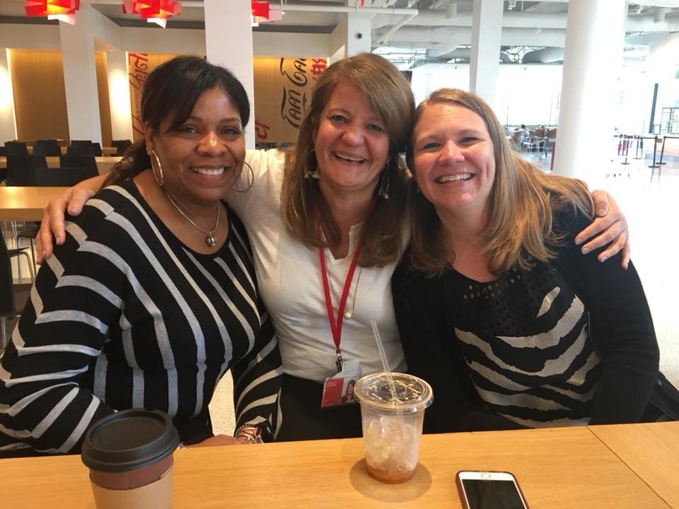 Kim Gohman (1993) was in town for her work with The Coca-Cola Company, and we discovered she had been in meetings on the CCSF floor without us knowing it! 