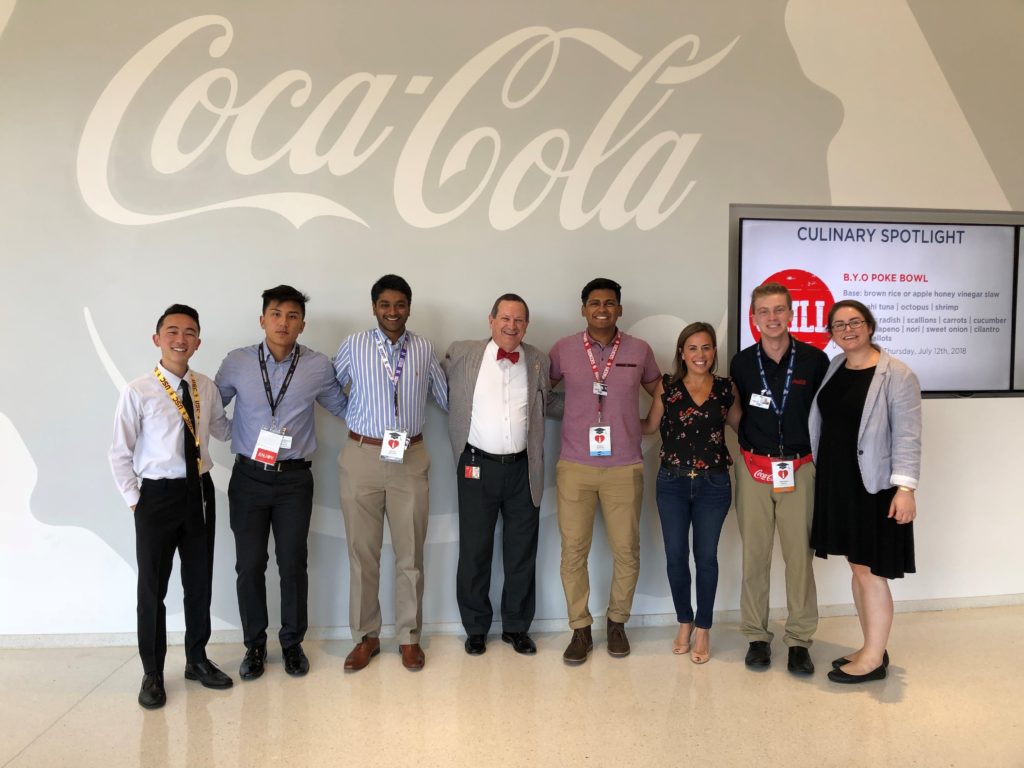 Brennan came back to  Coke Headquarters to be trained as a Coca-Cola Campus Ambassador with fellow Scholars Justin Kawaguchi (2017) Raymar Turagan (2016), Tejas Sekhar (2017), and Miguel Chavez (2017).