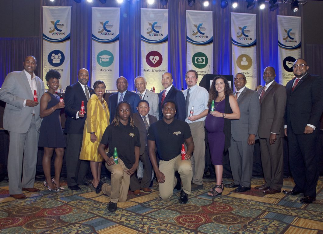 Miami Coca-Cola Scholars Dino P. Munroe Jr. (2008), Jarrett Chizick (1996), Marly Casanova (2002), and Judy Moore (2006) attended the 100 Black Men of America Annual Conference's Chairman's Award Luncheon as guests of The Coca-Cola Company, who are sponsors of the event.