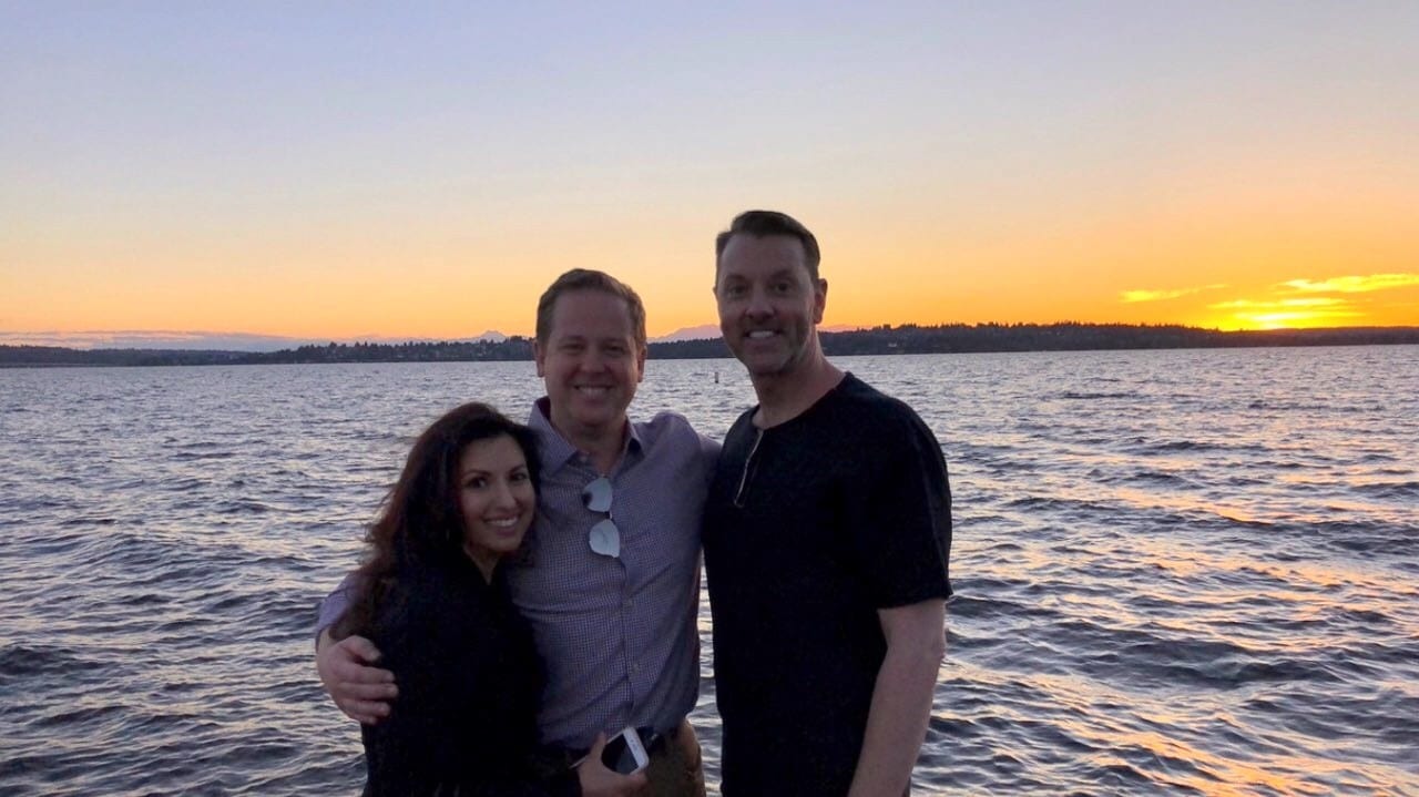 Kavita Shukla (2002) got together with Jason Feldman (1990) and his partner Travis while in Seattle on business.