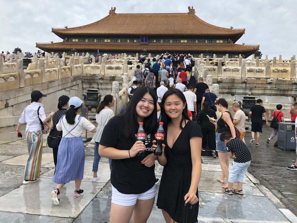 2018 Scholars Sophia Wang and Nicole Zhang met up at the Forbidden City in Beijing, China! They had planned to meet up at a café, but their conflicting schedules wouldn’t allow for it. Then a really bad rainstorm hit and they both ended up visiting the Forbidden City at the same time!