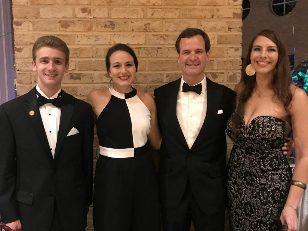 Coke Scholars Kyle Saleeby (2013), Julia Durham Goering (2010), and Kristen Unterberger (1991, right) attended the Fernbank Gala "A Timeless Affair 2018: Beautiful Beasts" in Atlanta as guests of The Coca-Cola Company. They ran into J.J. Jaxon (1994, second from right) who was also there with his wife.