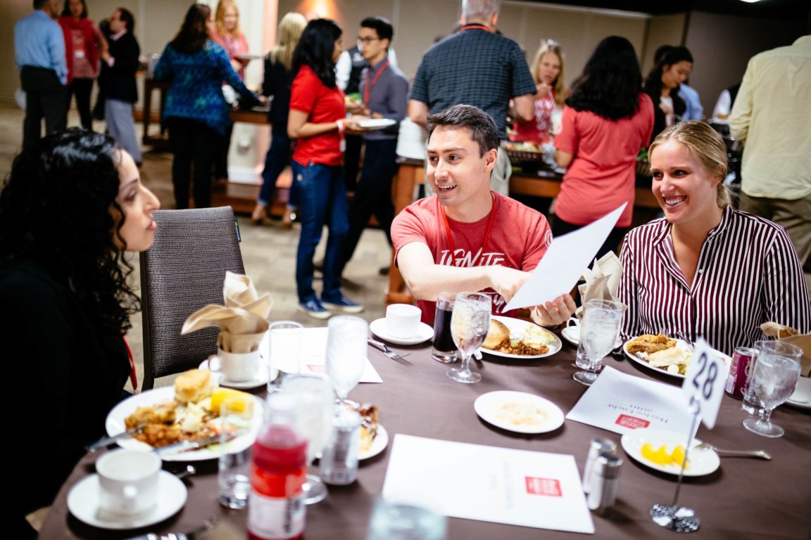 Coca-Cola Scholar alumni reading and reflecting on the scholarship essays they wrote when they were high school seniors at the 2018 Coca-Cola Scholars Leadership Summit.