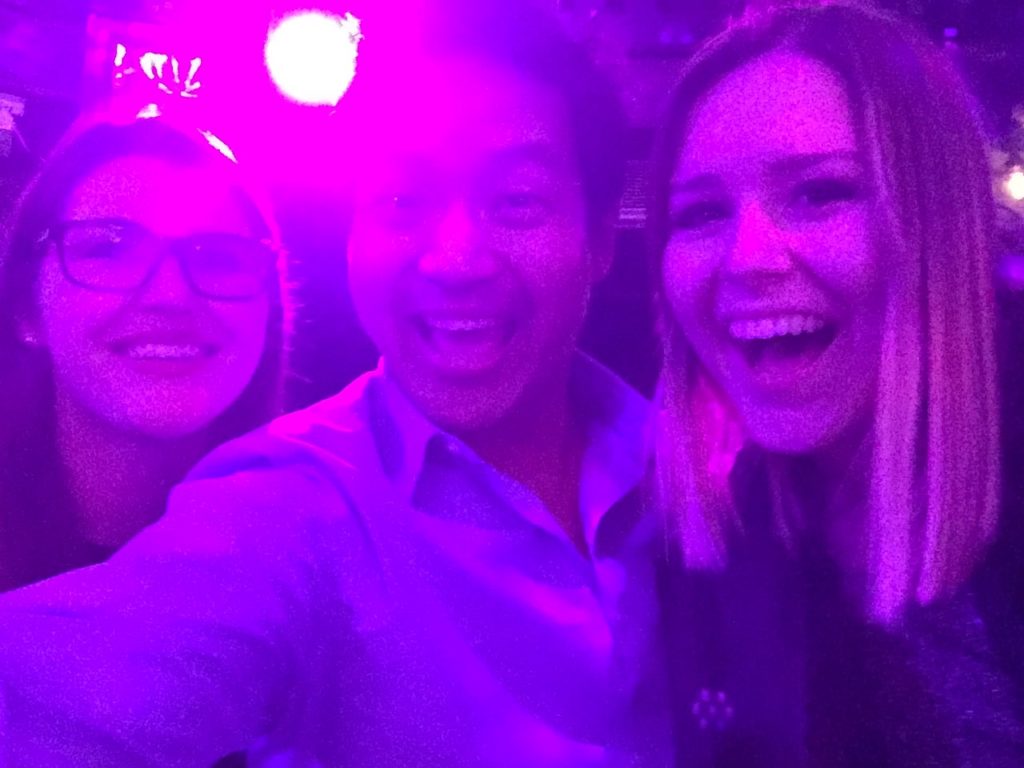 Nicole Knott (2003) and Kevin Shen (2000) came out to support singer/songwriter Gracie Schram (2016) at her first show in London. Gracie recently moved there to take classes for her last semester of college.