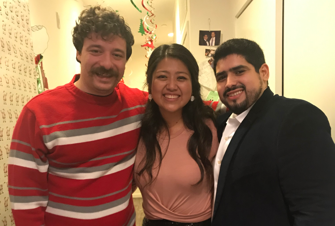 Richie Mathes (2010), Rocio Ortega (2012), and Jasey Cardenas (2010) had an impromptu meet up in Washington, DC, over the holidays. Richie and Jasey reconnected after first meeting at their 2010 Scholars Weekend, and Jasey's partner is Rocio’s grad school classmate at Georgetown.
